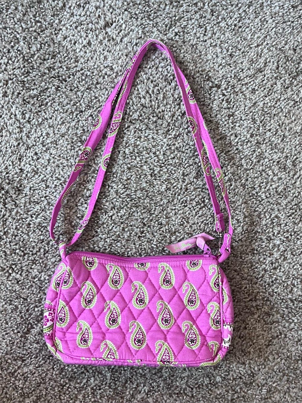 Vera Bradley Pink Quilted Paisley Crossbody